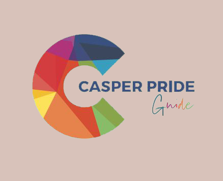 casper pride guide logo on rose background