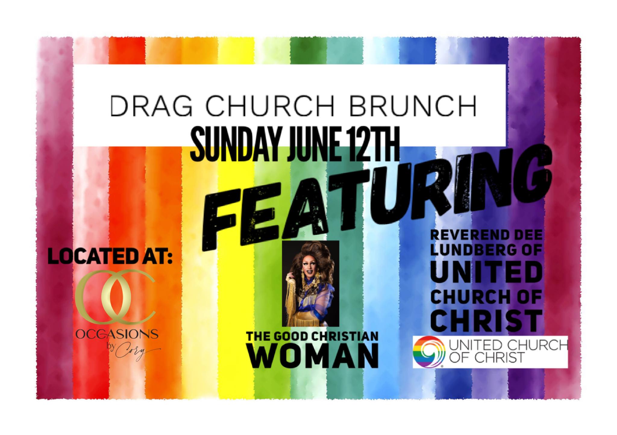 drag church brunch event poster