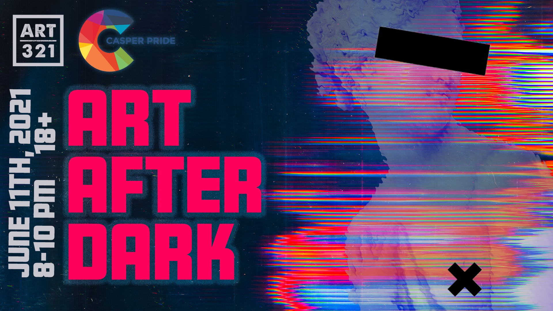 art after dark event poster